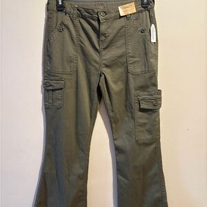 Thereabouts Little & Big Kid Girls Oregano Flare Cargo Pants Plus 16.5